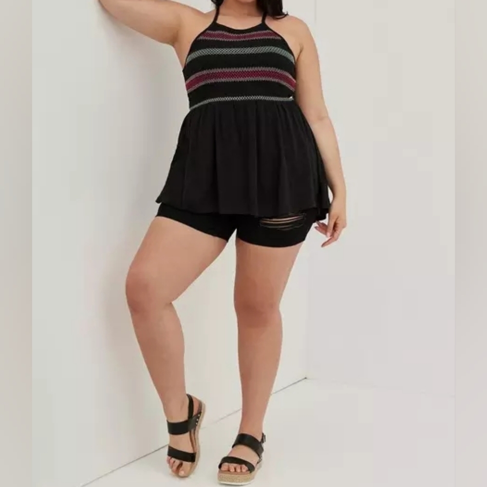 Torrid High Neck Babydoll Top (Torrid 00) - Picture 3 of 13